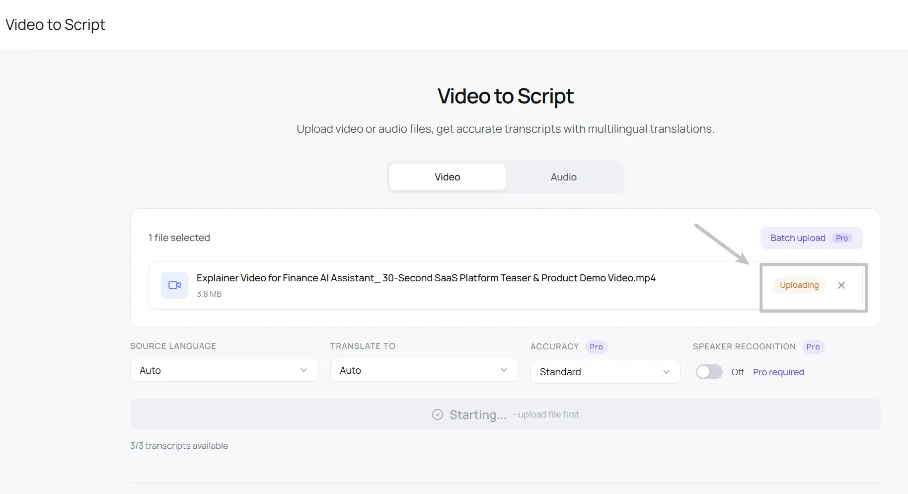 Transcribing Process